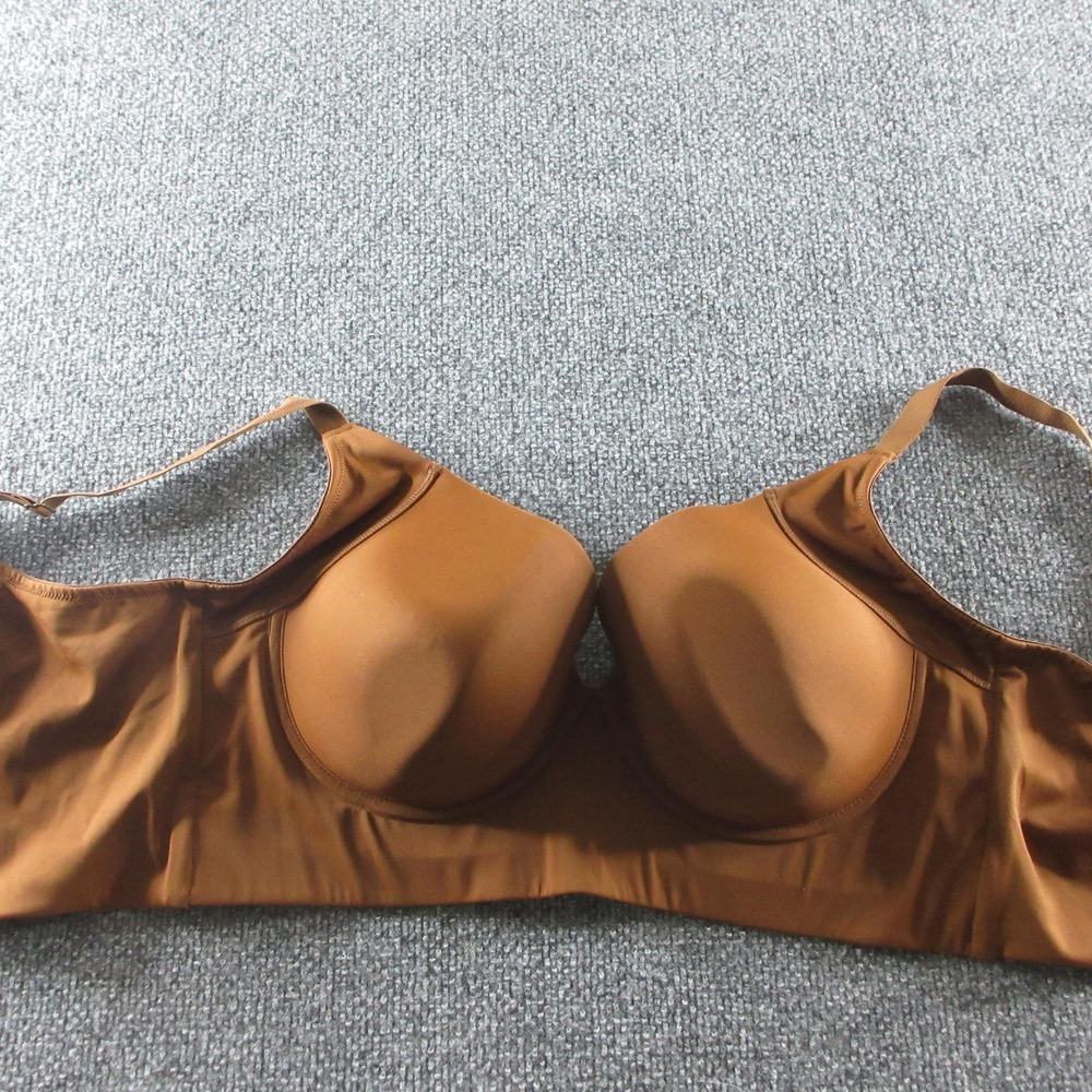 Shapellx T-Shirt Bra Womens 40E/F Brown Padded Underwire Full Coverage Stretch